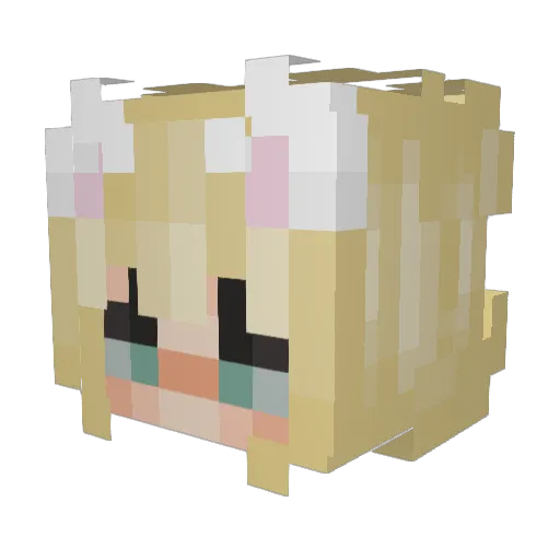 Maya_ Minecraft avatar head, 3D render