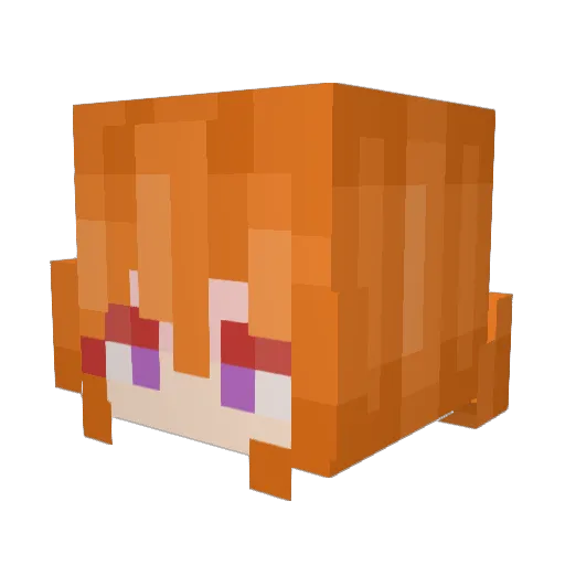 Maya_witchy Minecraft avatar head, 3D render