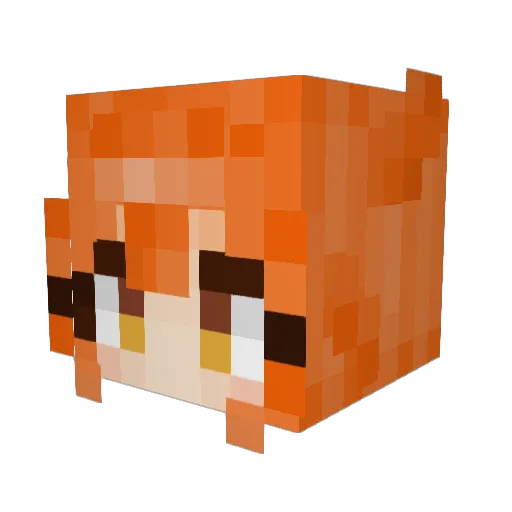 Mayachiiii Minecraft avatar head, 3D render
