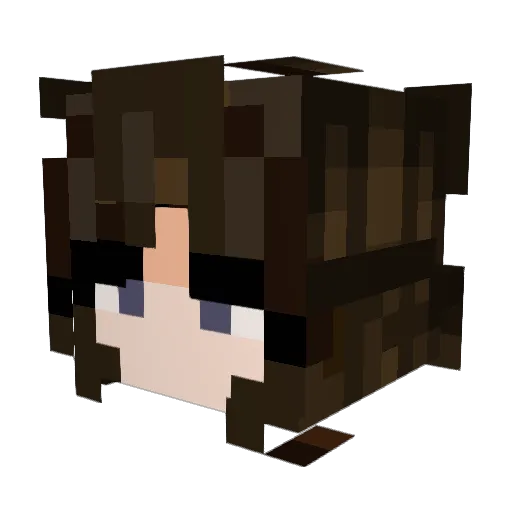 Mayaki Minecraft avatar head, 3D render