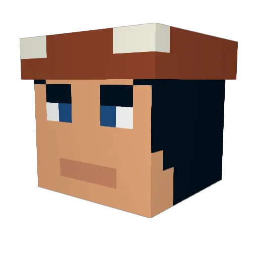 Mayakowsky Minecraft avatar head, 3D render