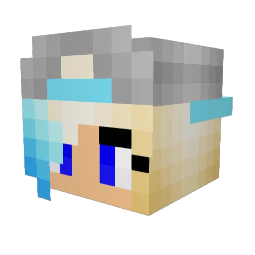 Mayamartinez Minecraft avatar head, 3D render