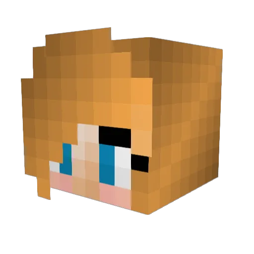 MayanPeace Minecraft avatar head, 3D render