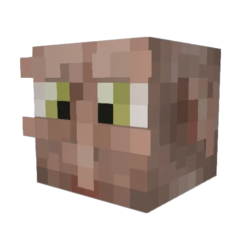 Mayarush Minecraft avatar head, 3D render