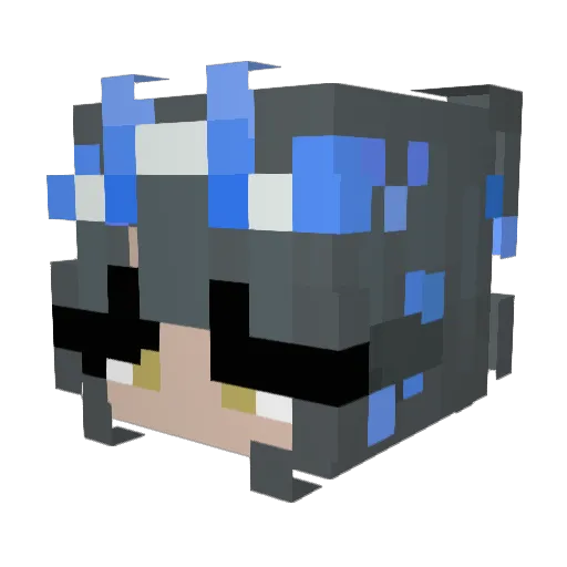 Mayasto2_00 Minecraft avatar head, 3D render