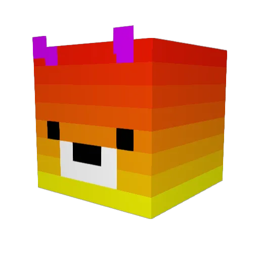 Mayatik Minecraft avatar head, 3D render