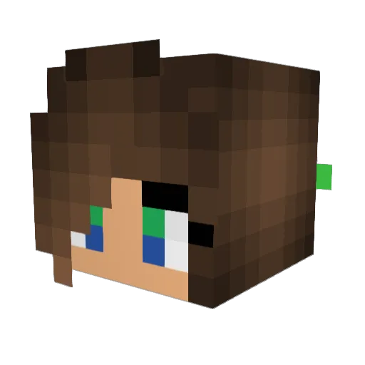 Mayauris Minecraft avatar head, 3D render