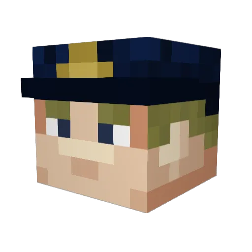 MaybachJR Minecraft avatar head, 3D render