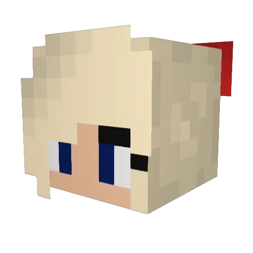 Maybe111 Minecraft avatar head, 3D render