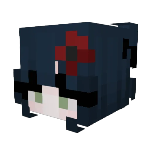 MaybeAmethyst Minecraft avatar head, 3D render
