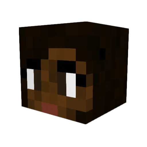 MaybeCaity Minecraft avatar head, 3D render