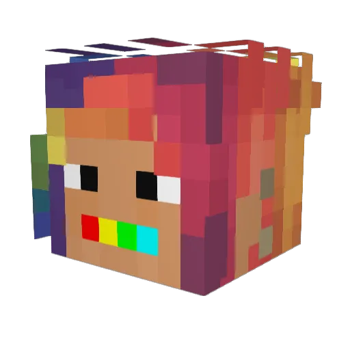 MaybeCheezy Minecraft avatar head, 3D render
