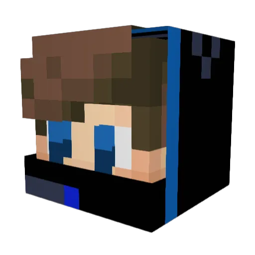 MaybeGSE Minecraft avatar head, 3D render