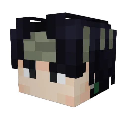 MaybeLunatic Minecraft avatar head, 3D render