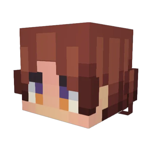 MaybeMasked Minecraft avatar head, 3D render