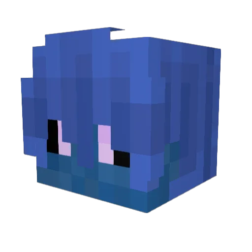 MaybeSquibs Minecraft avatar head, 3D render