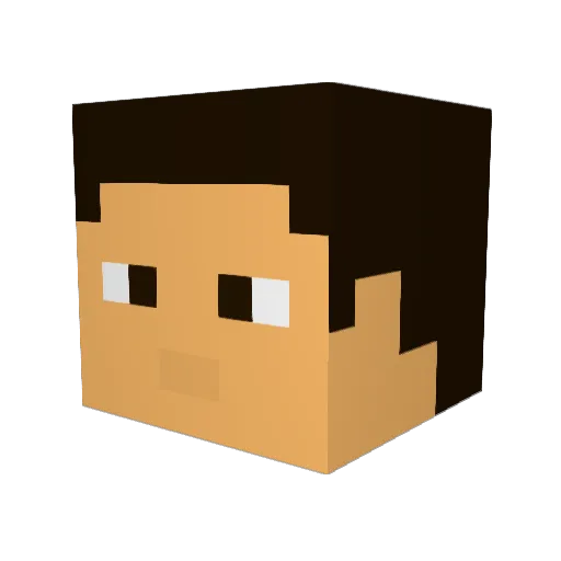 MaybeThePotato Minecraft avatar head, 3D render