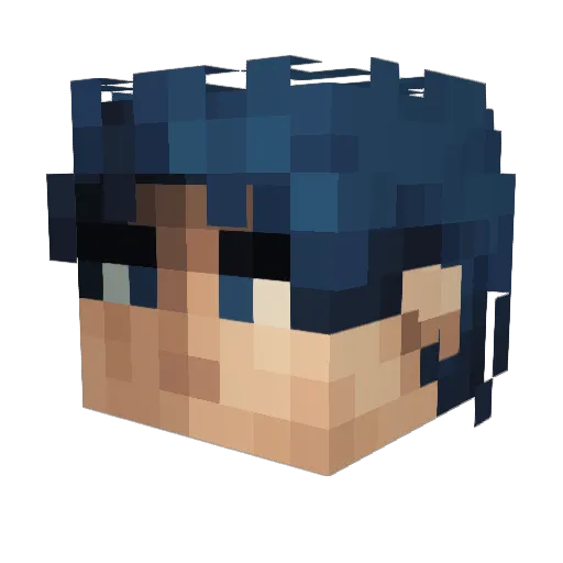 MaybeXOR Minecraft avatar head, 3D render
