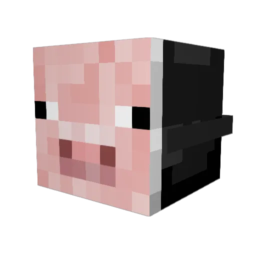 Maybe_Parzival Minecraft avatar head, 3D render