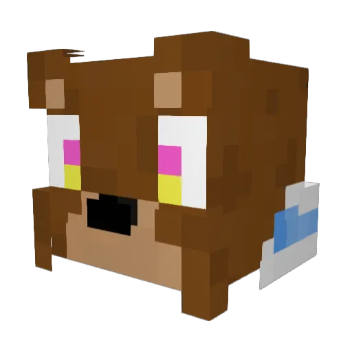 Maybethegoat14 Minecraft avatar head, 3D render
