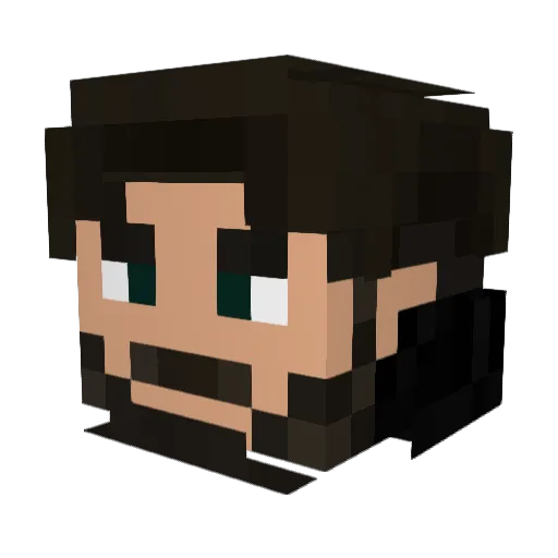 Mayc0n_ Minecraft avatar head, 3D render