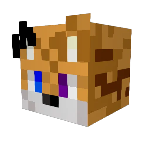 Maycat_ Minecraft avatar head, 3D render