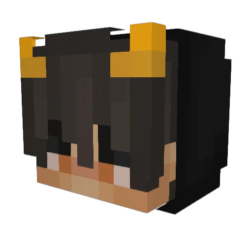 Maychii Minecraft avatar head, 3D render