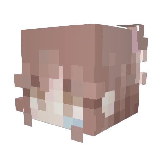 Mayciann Minecraft avatar head, 3D render
