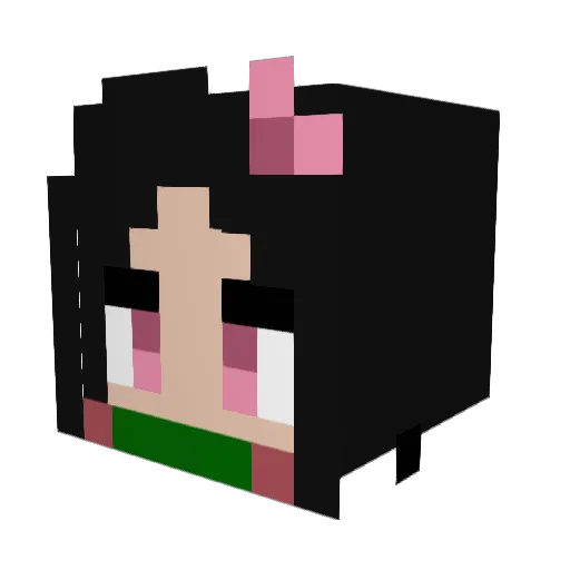 MaydaySiren Minecraft avatar head, 3D render