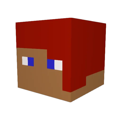 Maydepower Minecraft avatar head, 3D render