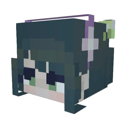 Maydeuh Minecraft avatar head, 3D render