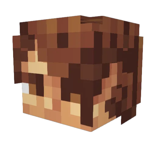 Mayelllui Minecraft avatar head, 3D render