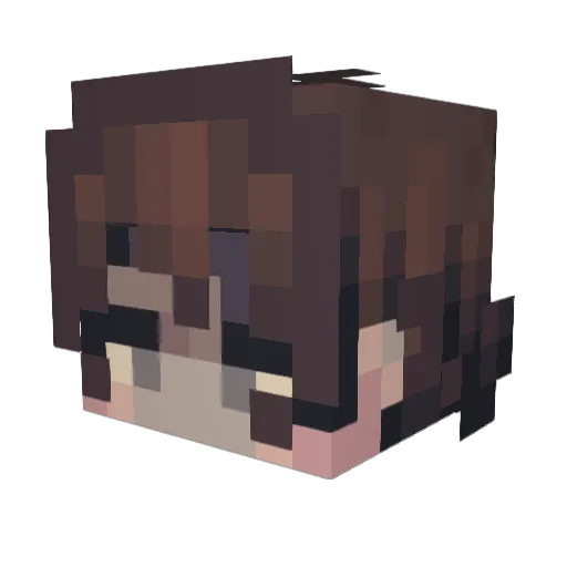 Mayeryx Minecraft avatar head, 3D render