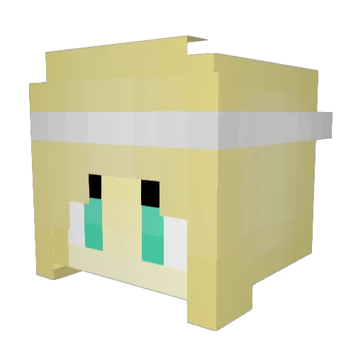 Mayeve Minecraft avatar head, 3D render