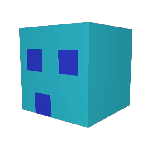 Mayger Minecraft avatar head, 3D render