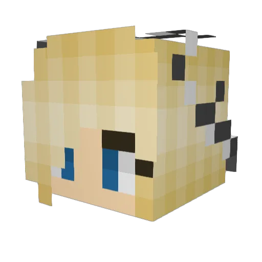 MayhemAT Minecraft avatar head, 3D render
