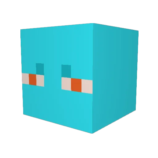 MayhemSpaghetti Minecraft avatar head, 3D render
