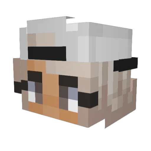 Mayija Minecraft avatar head, 3D render