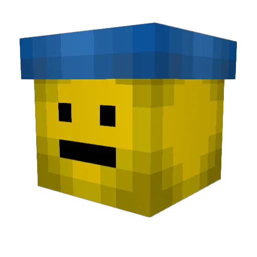Mayisbetter Minecraft avatar head, 3D render