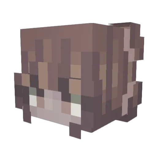 Mayjors Minecraft avatar head, 3D render
