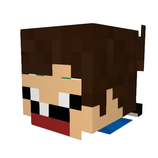 Maykelj Minecraft avatar head, 3D render