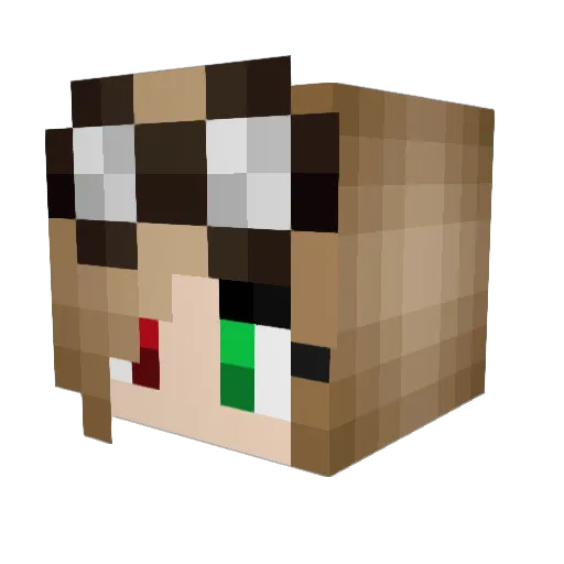 MaykoSan Minecraft avatar head, 3D render