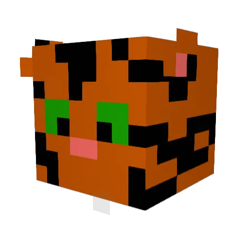 MaykoShark Minecraft avatar head, 3D render