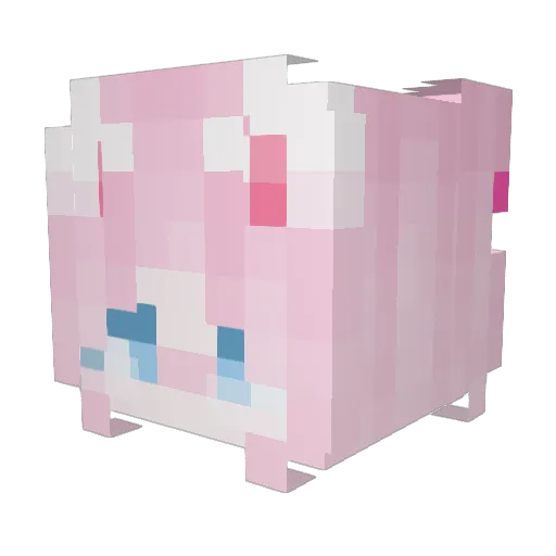 Mayko_Sama Minecraft avatar head, 3D render