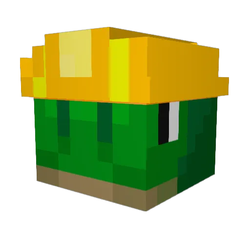 Maykotz Minecraft avatar head, 3D render