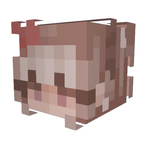 MaylenPaige Minecraft avatar head, 3D render