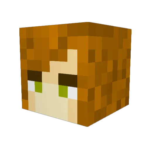 Maylisa Minecraft avatar head, 3D render