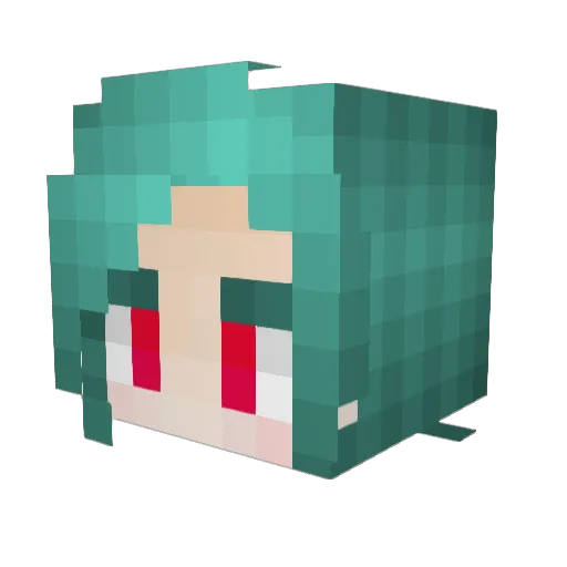 Maylumi Minecraft avatar head, 3D render