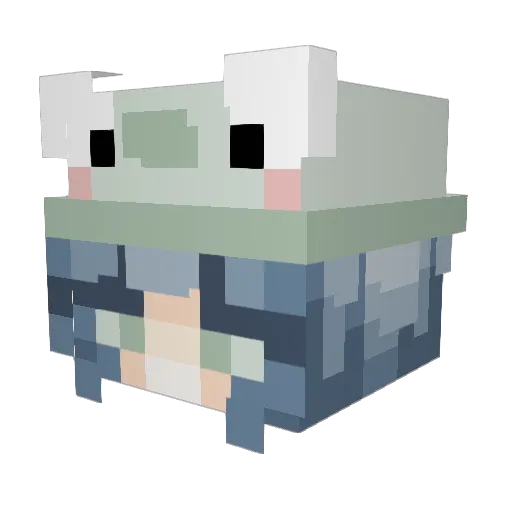 Maymiie Minecraft avatar head, 3D render
