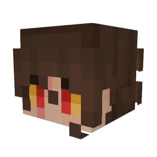 Maynenator Minecraft avatar head, 3D render